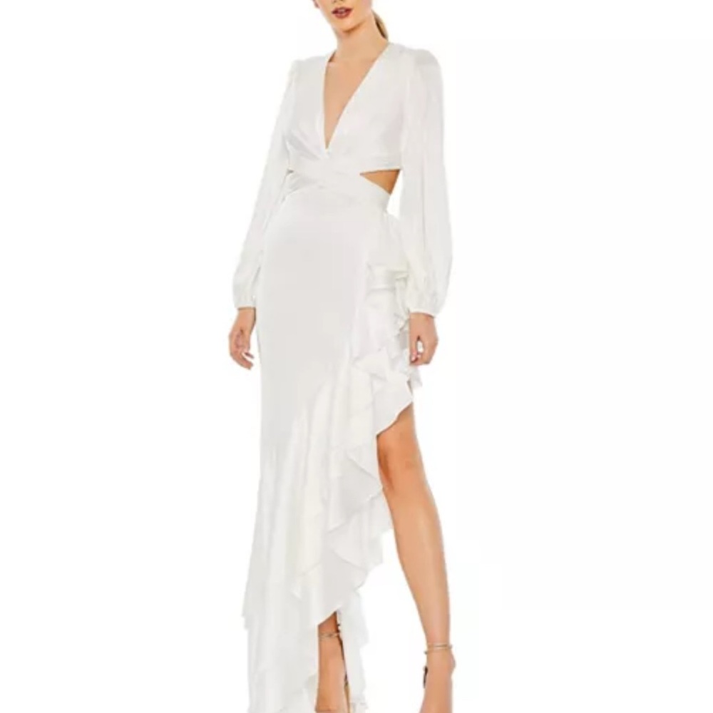 Mac Duggal High Low Dress in Elegant White